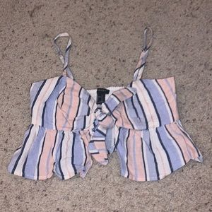 Forever21 tie crop top
